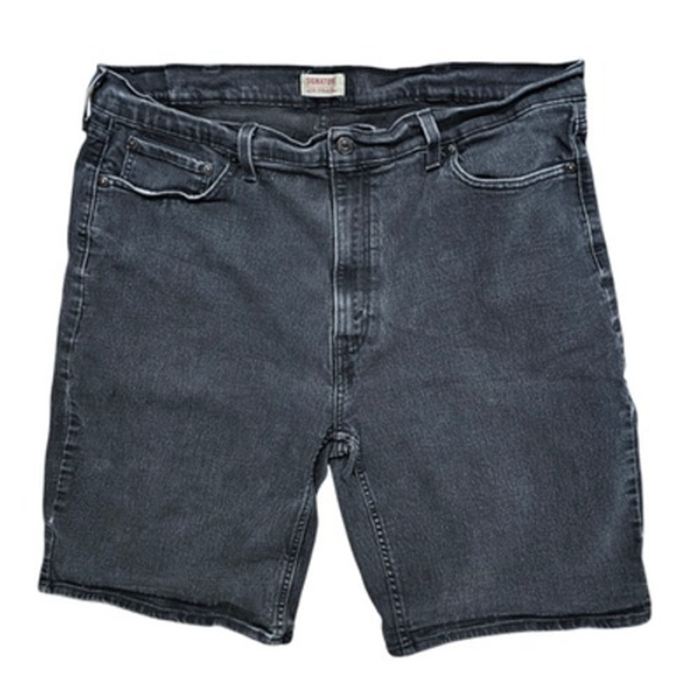Signature by Levi Strauss & Co. Men's Black Denim‎ Shorts Size 42 Regular Fit